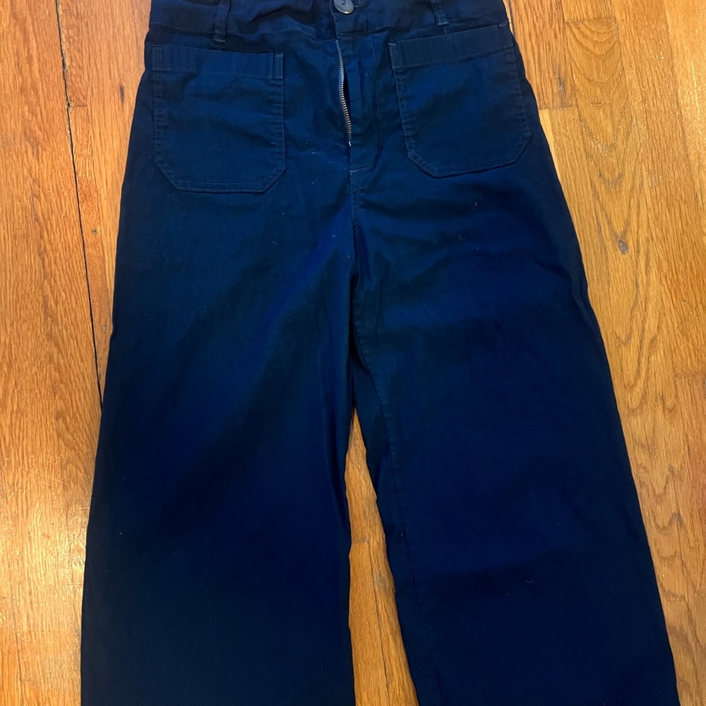 Anthropologie Maeve Collette Crop Dark Blue Pants